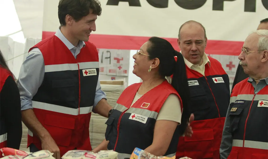 Visita Primer Ministro de Canadá Centro de Acopio de la Cruz Roja