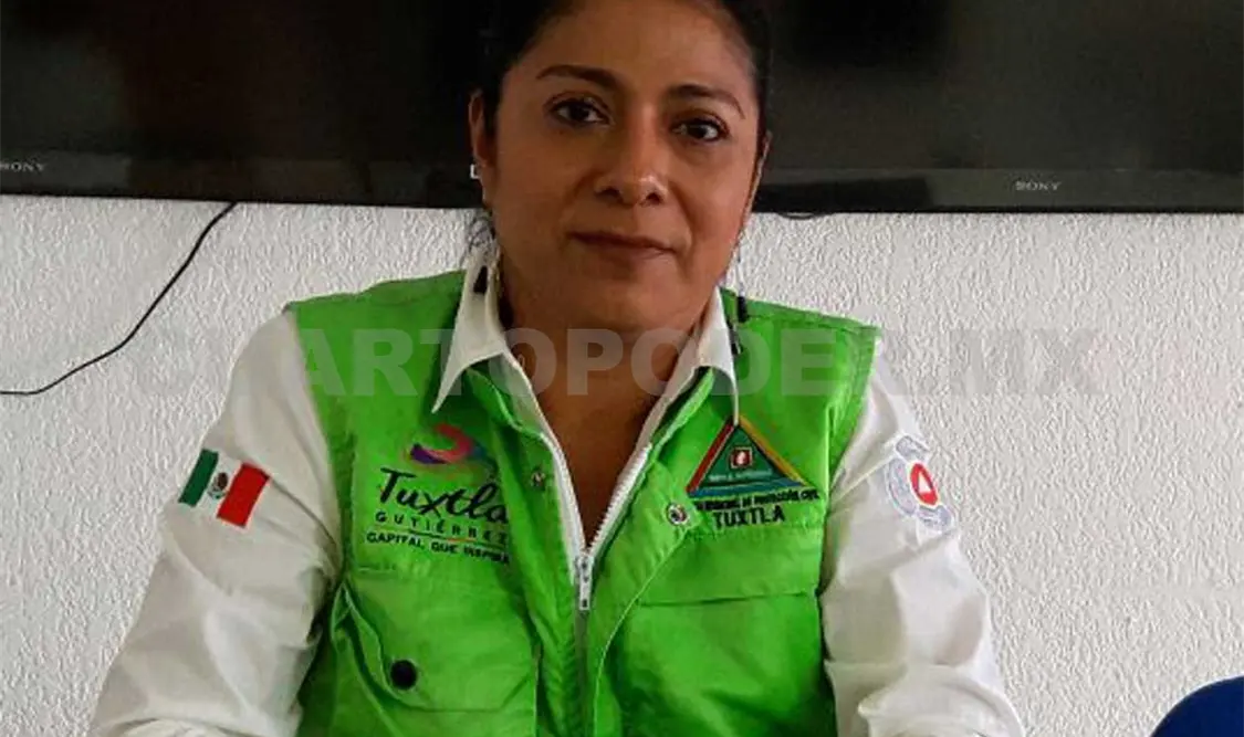 Elizabeth Hernández Borges, secretaria de Protección Civil en Tuxtla Gutiérrez. Adolfo Abosaid / CP