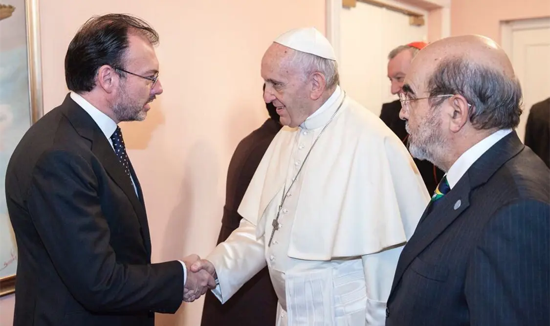 Agradece Videgaray a Papa muestras de cariño por sismos de septiembre