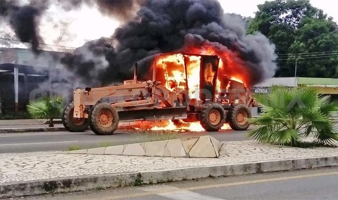Se incendia máquina