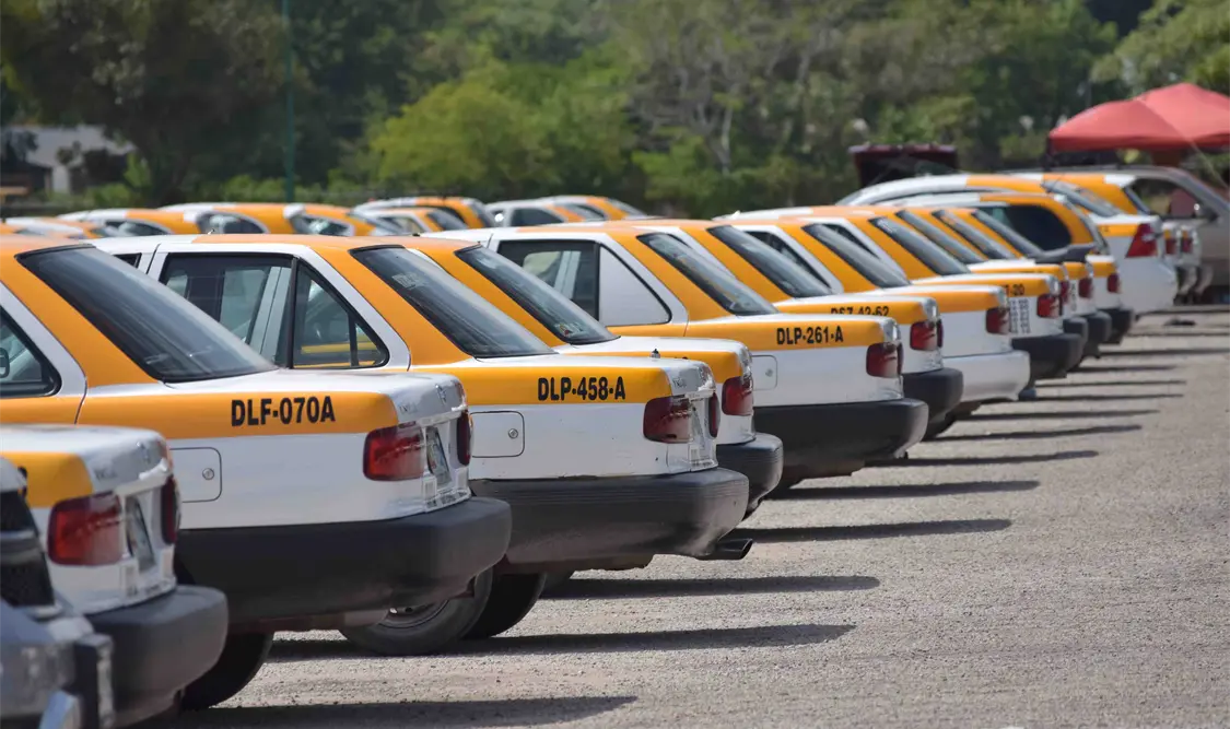 Taxistas que han protestado en Tuxtla Gutiérrez. Foto: Guillermo Ramos/Cp