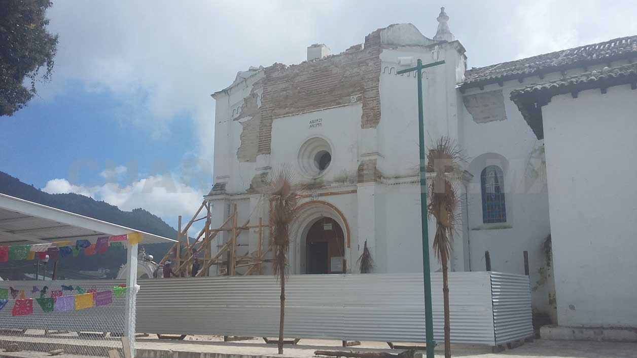 Baja afluencia turística por daños en templo