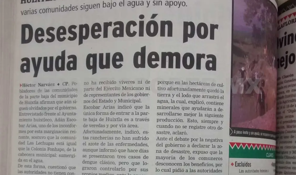Siniestro pasado: Desesperación por ayuda que demora
