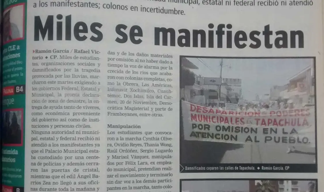 Siniestro pasado: Miles se manifiestan para exigir ayuda al gobierno