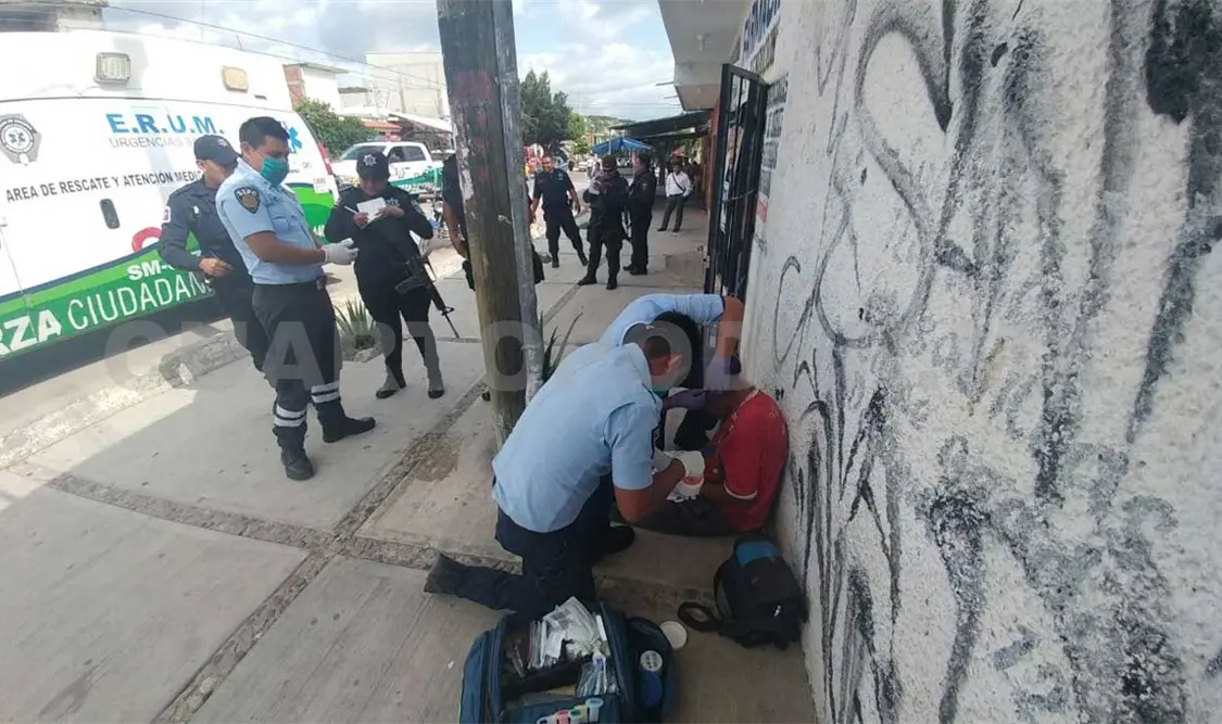 Apedreado en riña callejera