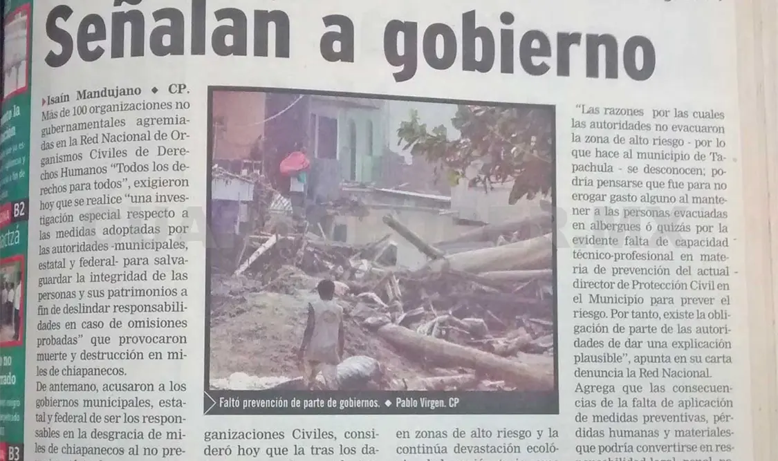 Siniestro pasado: Responsabilizan a gobierno de Pablo de daños por Stan