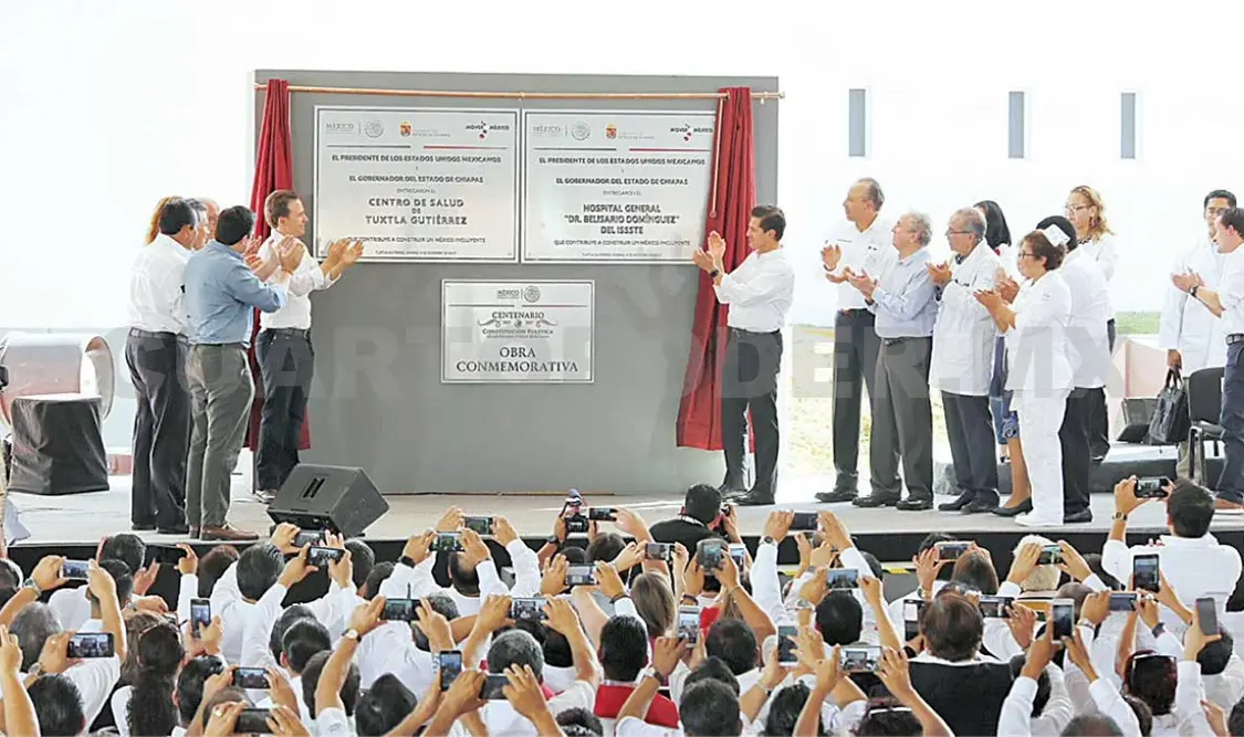Inauguran EPN y MVC hospital del ISSSTE