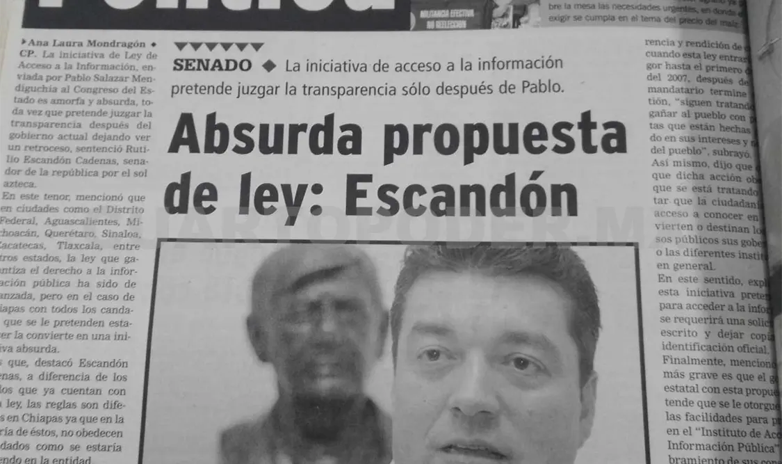 Siniestro pasado: Absurda propuesta de ley: Escandón