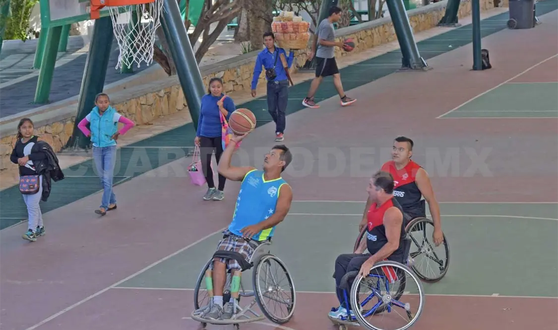 Se jugó la segunda final de la Liga Chiapaneca de Basquetbol sobre Silla de Ruedas. Guillermo Ramos/CP