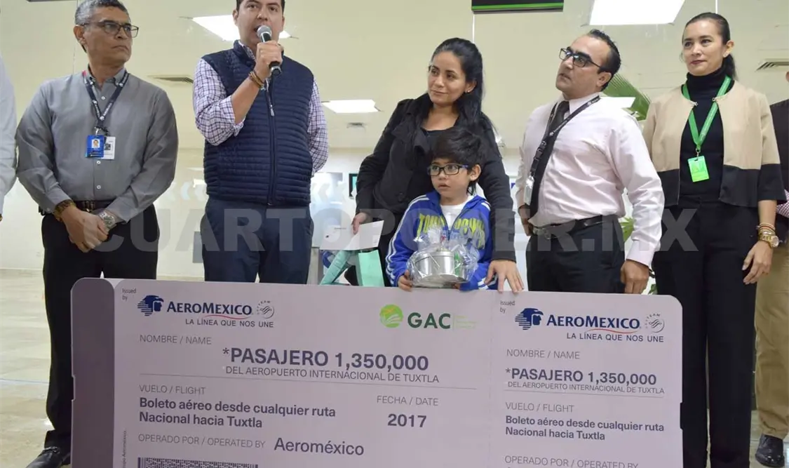 Arriba al estado el pasajero millón 350 mil, del 2017
