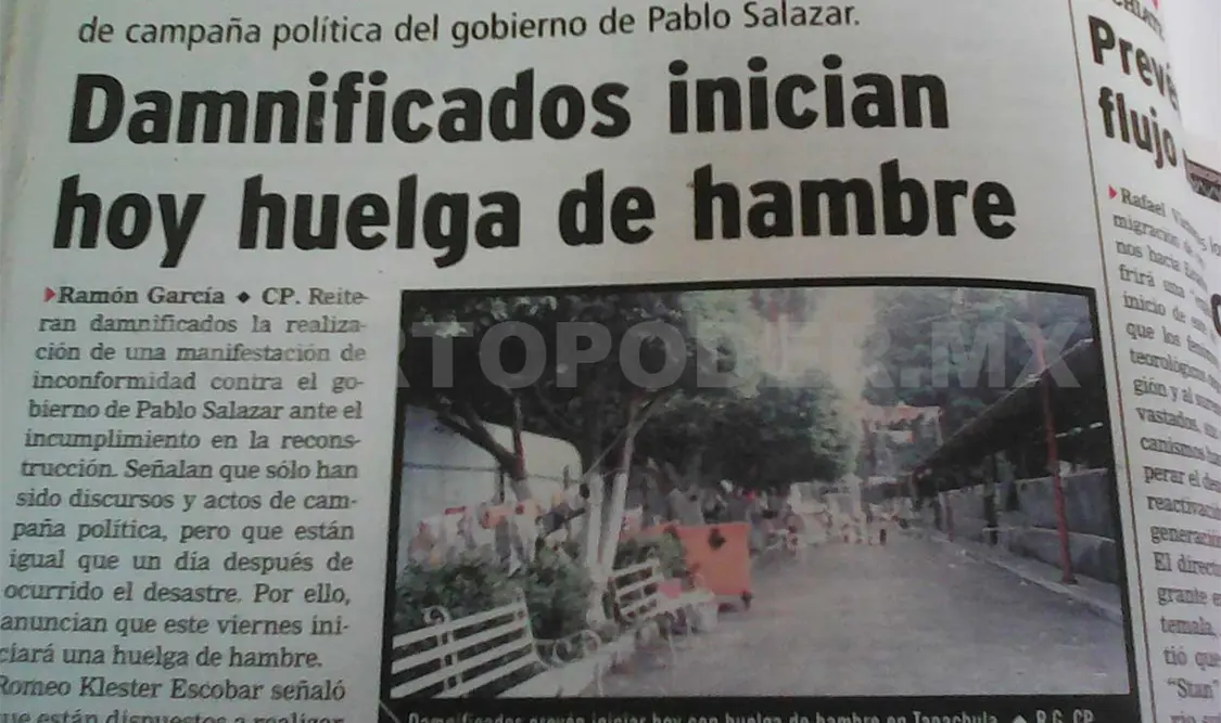 Siniestro pasado: Damnificados por el huracán Stan inician huelga de hambre