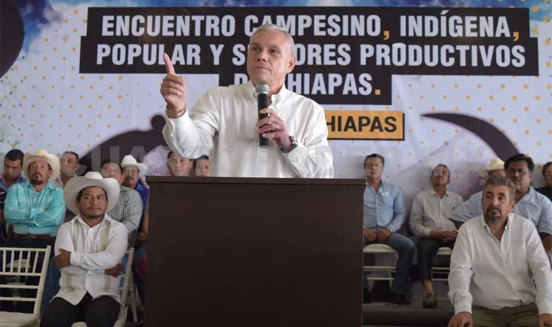 Se compromete Josean con las organizaciones sociales y campesinas de Chiapas. Guillermo Ramos /CP