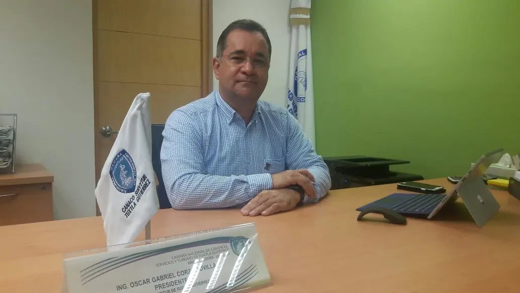 Presidente de la Canaco en Tuxtla Gutiérrez, Oscar Gabriel Corzo Tovilla. Foto: Óscar León / CP