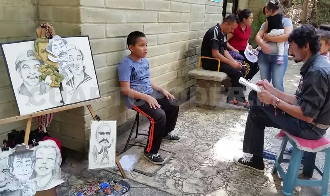 Pintor de la calle, escultor en casa