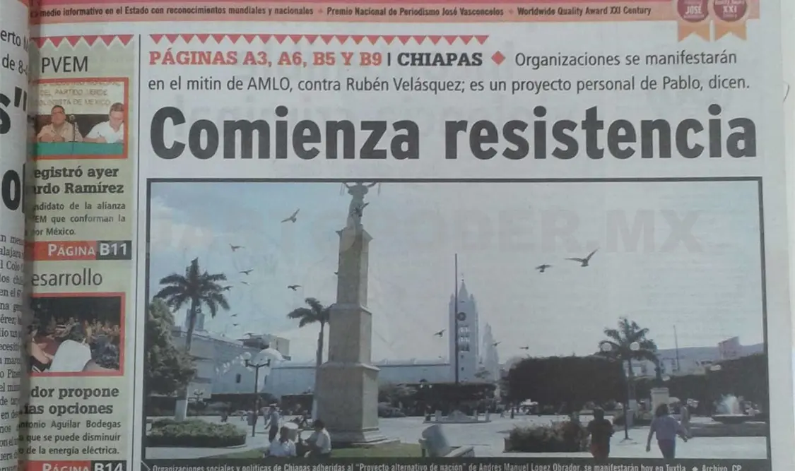 Siniestro pasado: Reclama MOCRI-CNPA por falsas promesas de Pablo