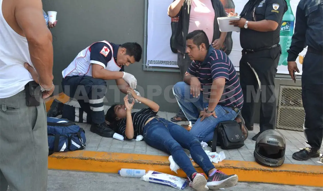 Menor atropellada pierde tres piezas de su dentadura