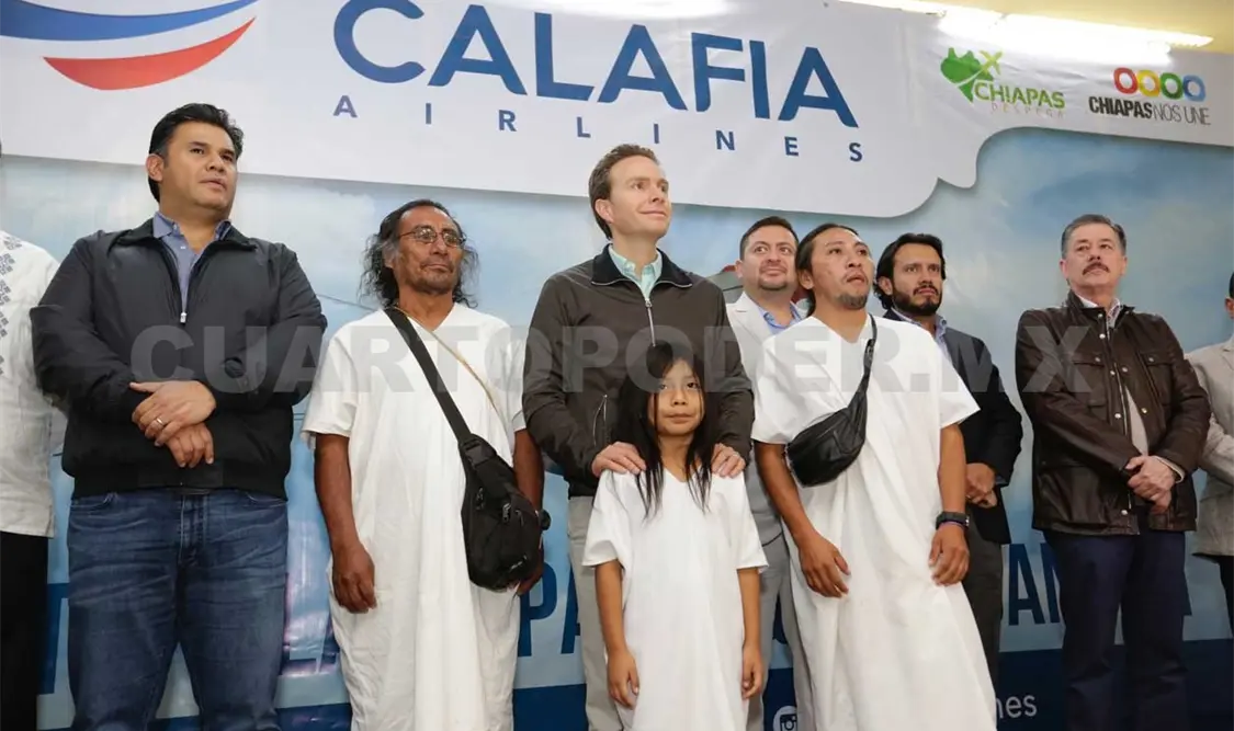 Inauguran nueva ruta aérea Puebla-Tuxtla-Palenque-Cancún