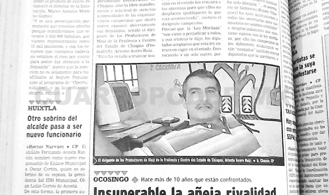Siniestro pasado: Ley Mordaza es en contra de todos: dirigente campesino