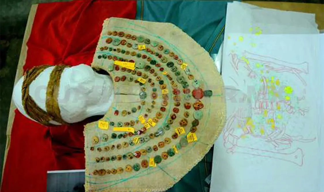 Recreación del entierro de Tz’ak-b’u Ajaw, alta dignataria maya del periodo Clásico. Cortesía