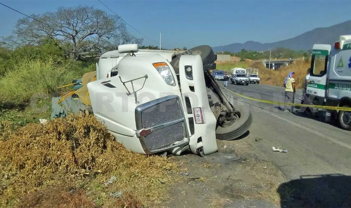 Lesionado al volcar sobre la “Curva del Diablo”