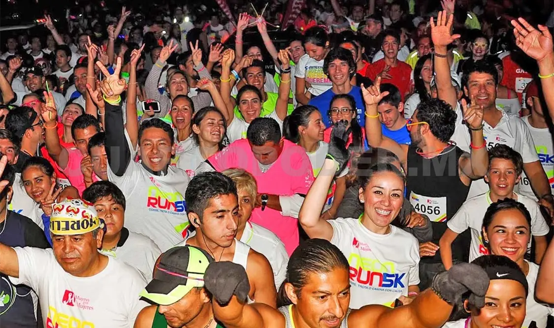 Esta noche correrán 5 km con la justa Neón Race