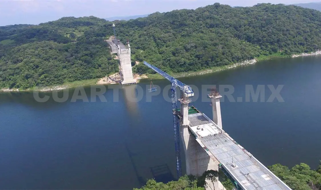 Puente atirantado de La Concordia con 75% de avance