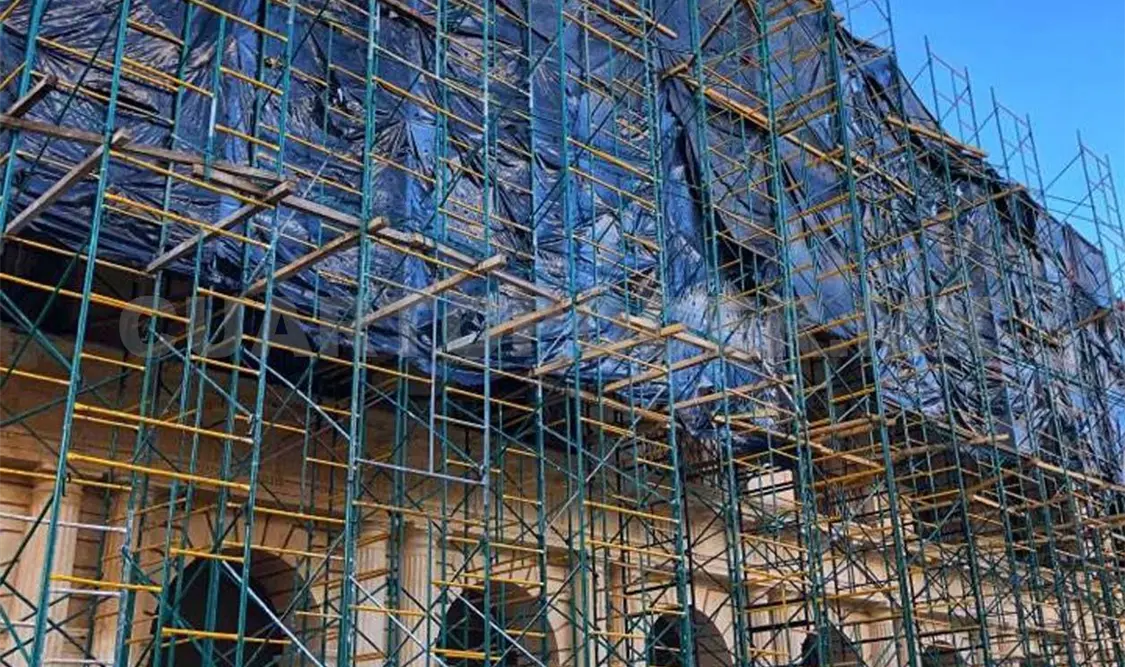 Restauración en el Palacio Municipal, al 50 por ciento