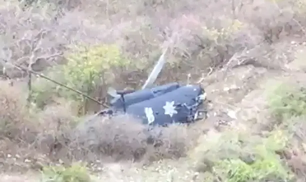 Cae helicóptero de la Policía Federal en Jalisco