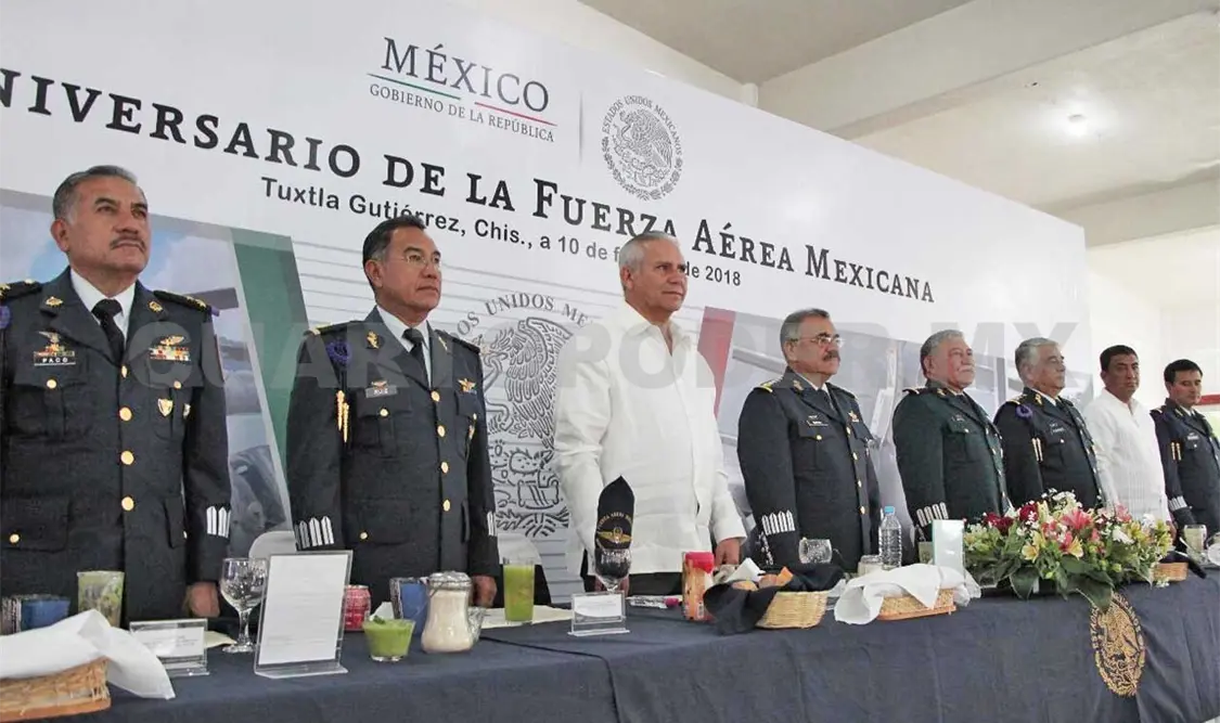 Encabeza Fiscal del estado el 103 aniversario de la Fuerza Aérea Mexicana. CP