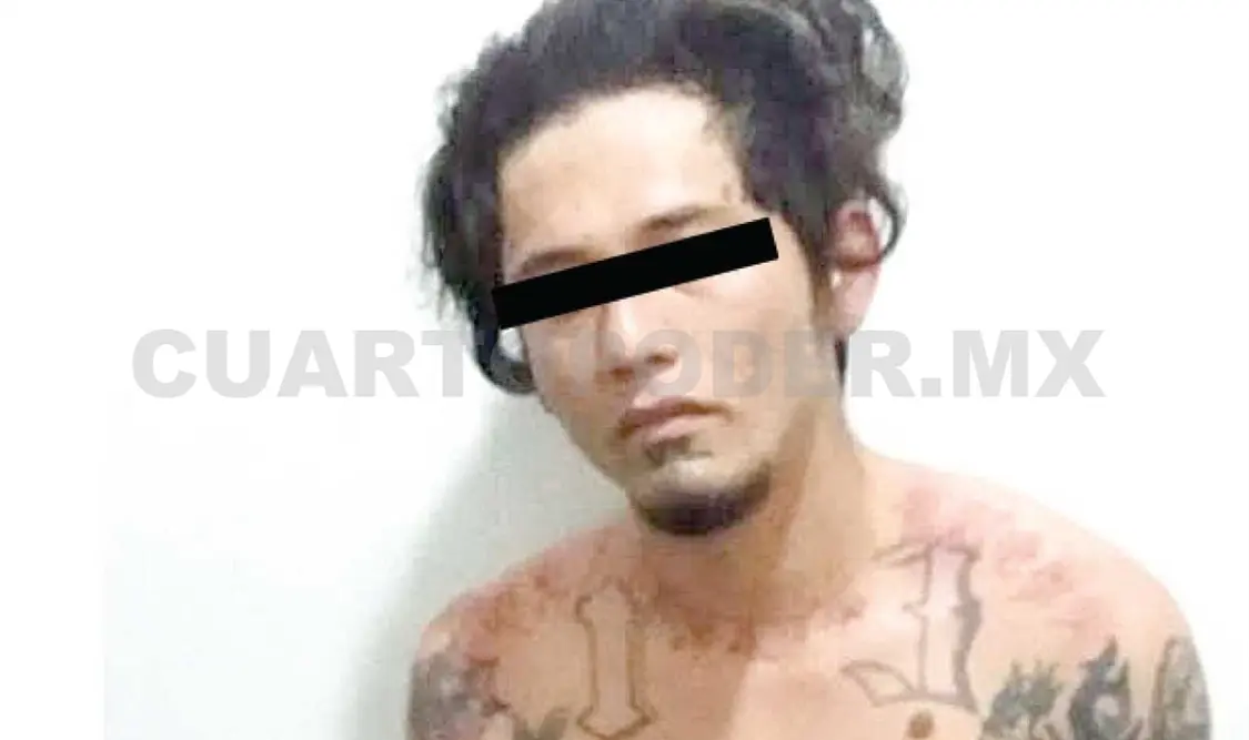 Gabriel “N” de 20 años de edad fue detenido por alterar el orden público. Luis Castellanos / CP