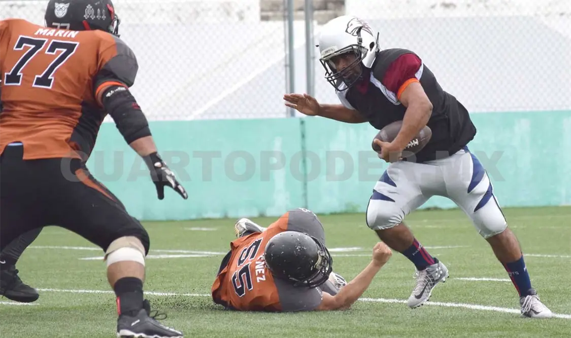 Búhos de San Cristóbal derrotó 26-20 a Lobos Plateados en el emparrillado del estadio Samuel León Brindis. Guillermo Ramos/CP
