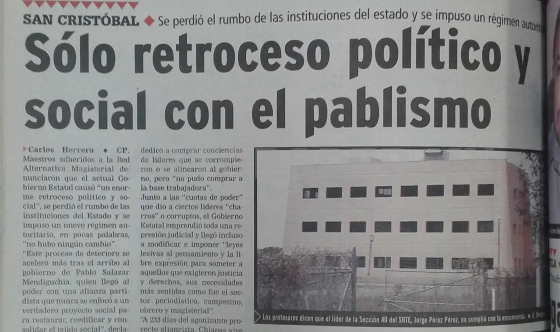 Siniestro pasado: Retroceso político y social con el pablismo