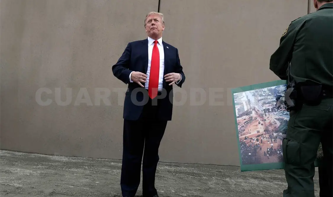 Trump revisa prototipos de muro fronterizo de EUA