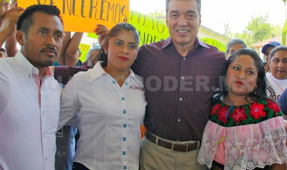Rutilio Escandón Cadenas fue recibido por la militancia de Morena en el municipio indígena de Tila. CP