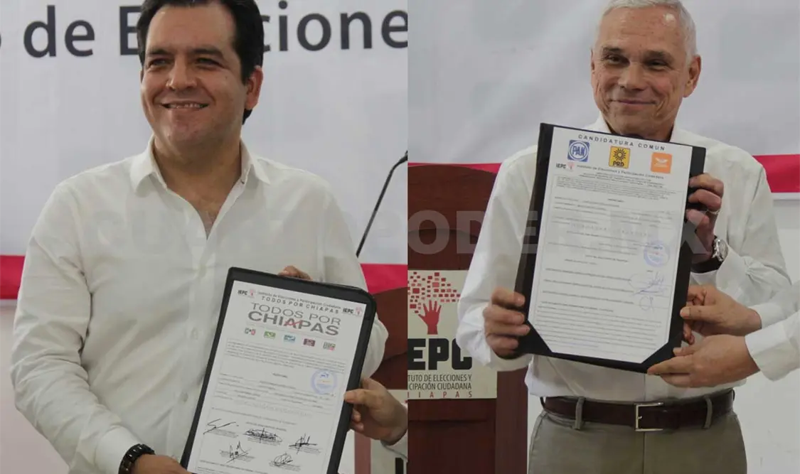 Se registran Roberto Albores y José Antonio Aguilar Bodegas