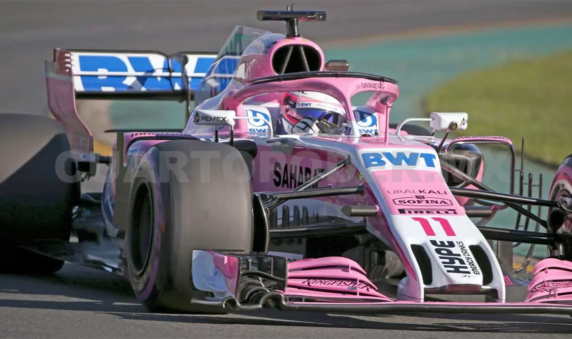 Pérez Mendoza y su coequipero Esteban Ocon tuvieron poca mejoría en esta prueba de clasificación tras lo mostrado en los entrenamientos libres. AP