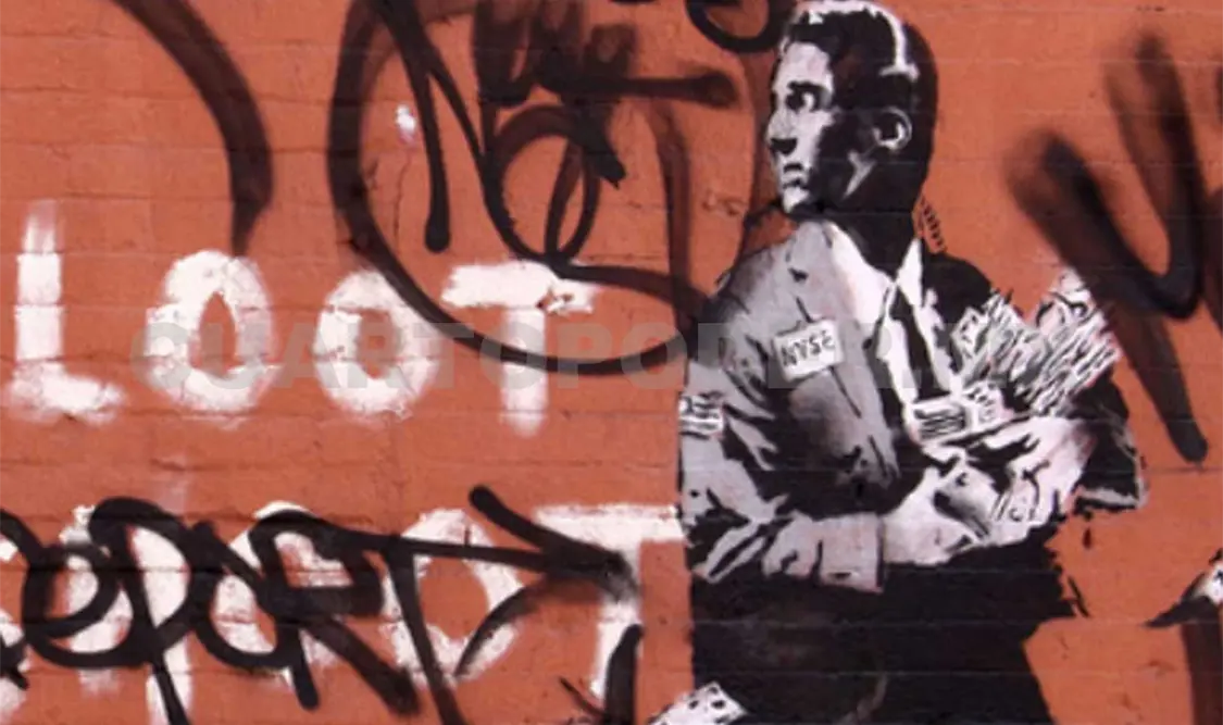 Un mural atribuido a Banksy en Nueva York. Cortesía