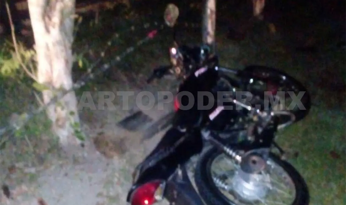 Grave al derrapar en motocicleta