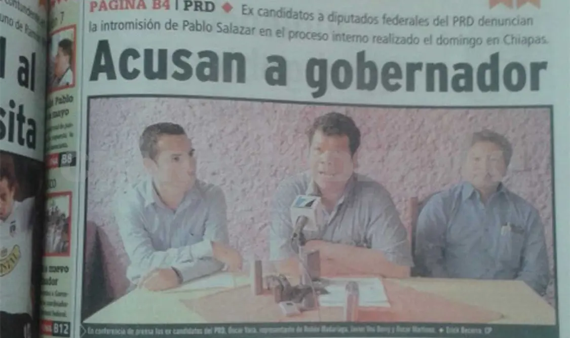 Siniestro pasado: Operó Pablo Salazar en la elección interna
