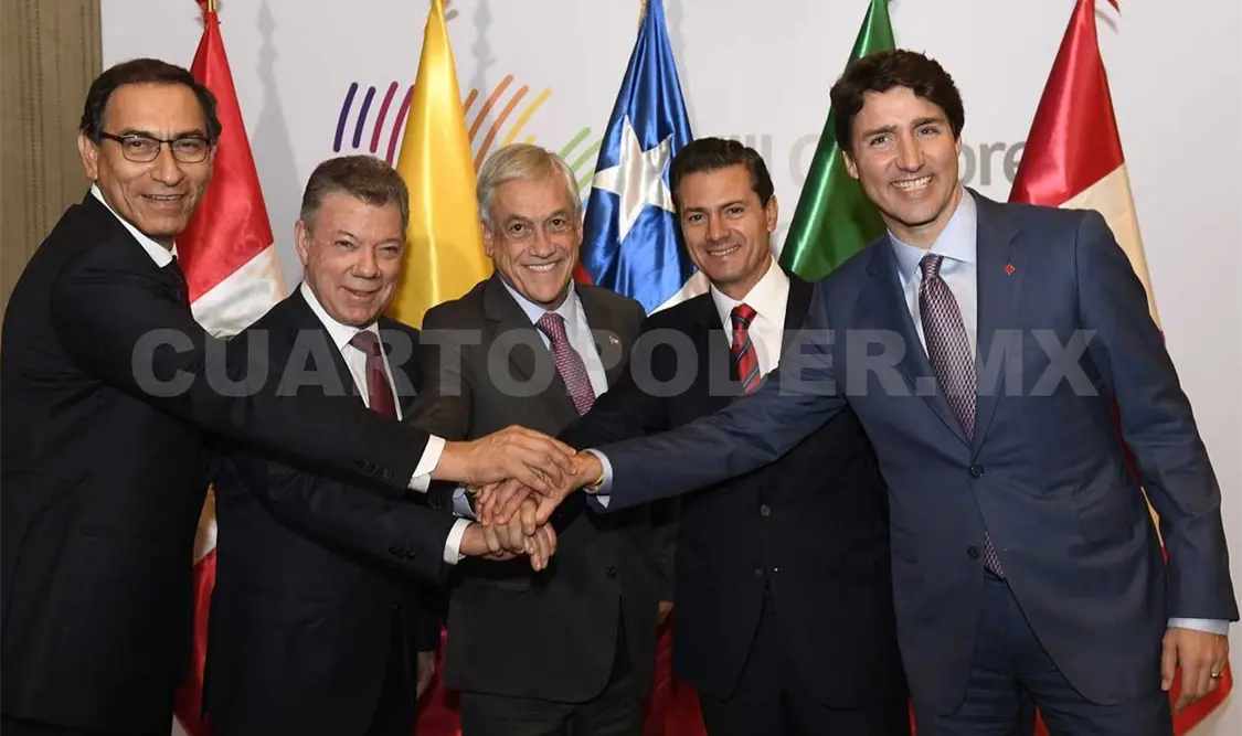 Algunos integrantes de la Alianza en reunión durante la VII Cumbre de las Américas celebrada el 4 de abril del presente año. Agencias