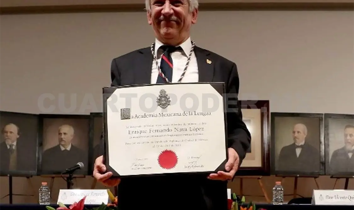 Se designó a Enrique Nava como miembro de la AML, «en atención a sus conocimientos lingüísticos y méritos literarios”. Cortesía