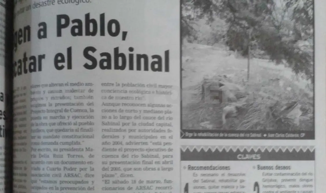 Siniestro pasado: Exigen a Pablo Salazar rescatar el río Sabinal