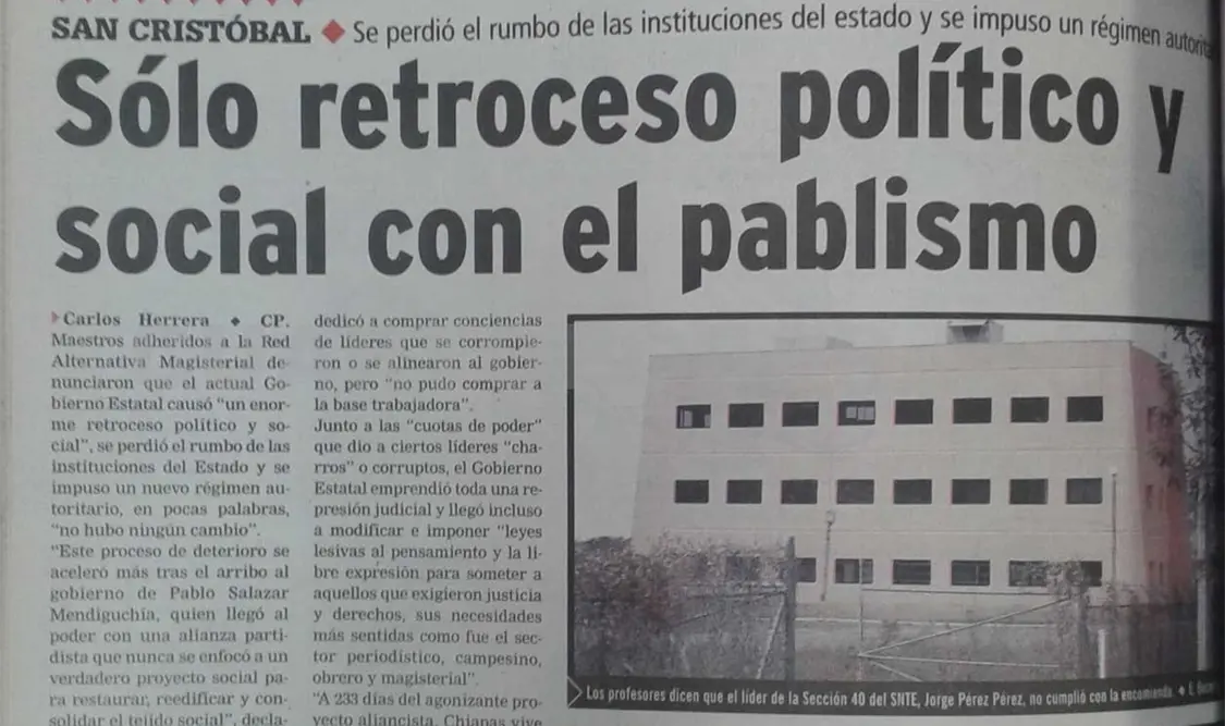Siniestro pasado: Retroceso político y social con el pablismo