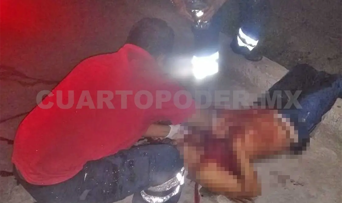Encuentran a hombre bañado en sangre