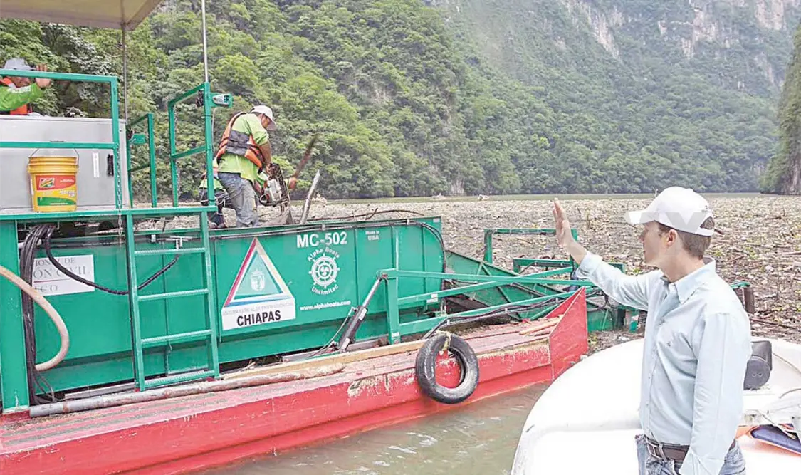 Se mantiene limpio el Cañón del Sumidero