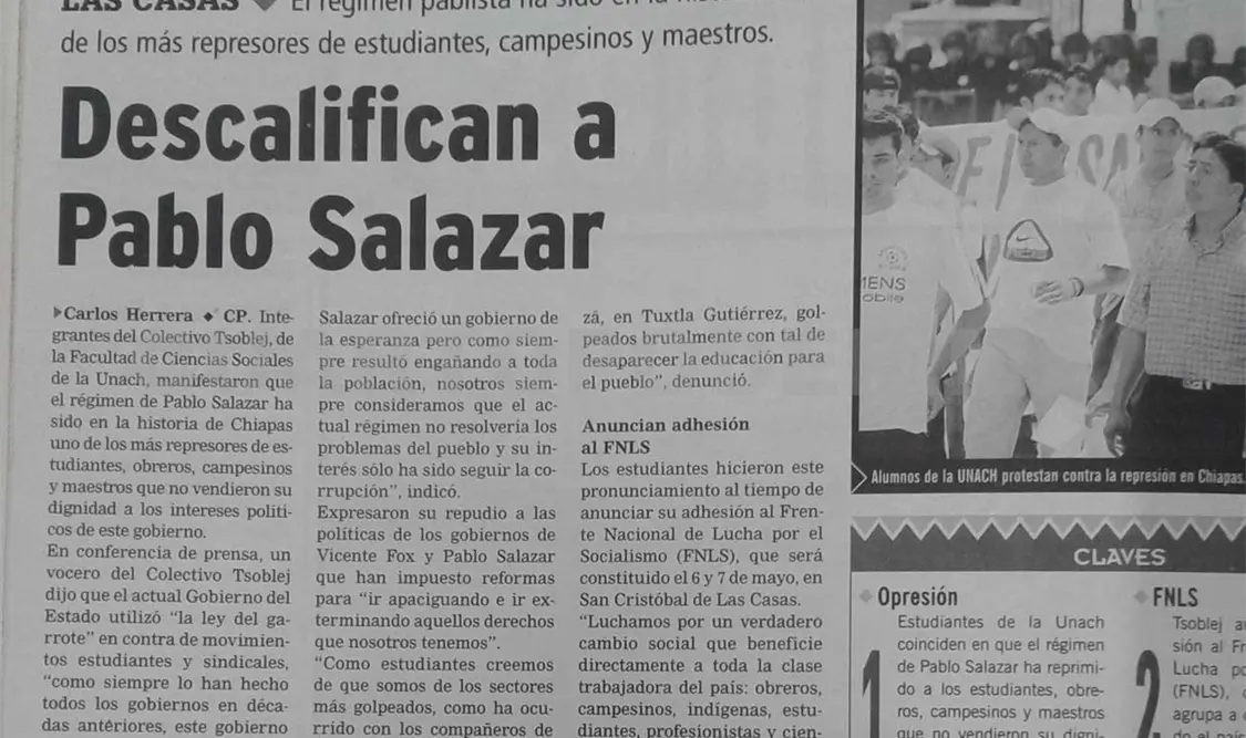 Siniestro pasado: Colectivo descalifica gobierno de Salazar