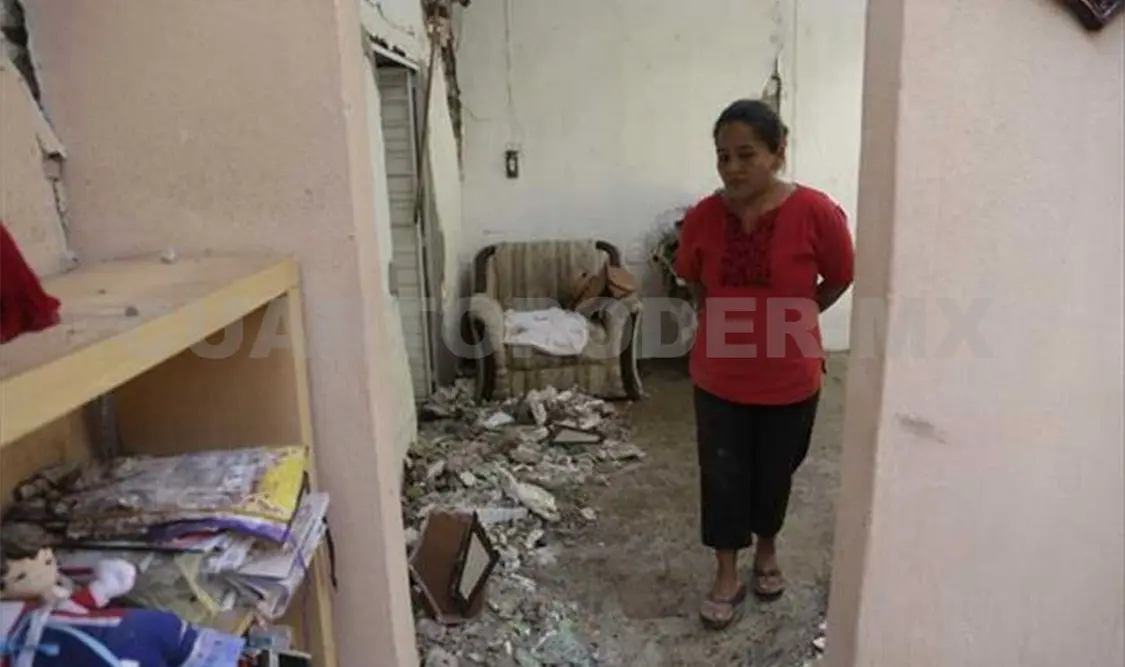 Continúa atención a casas afectadas por sismo