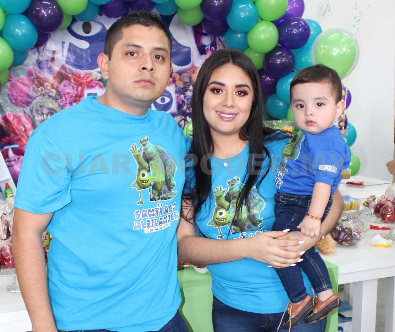 Celebró con los personajes de Monsters Inc.