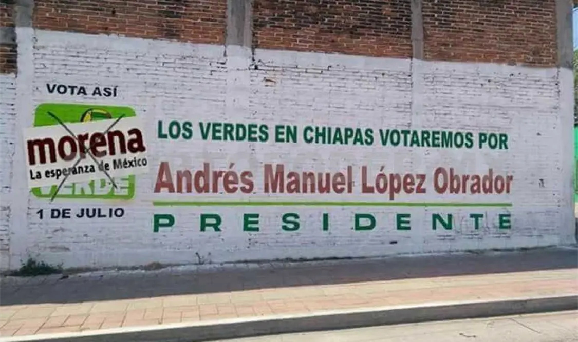Se deslindan de bardas pintadas en apoyo a AMLO