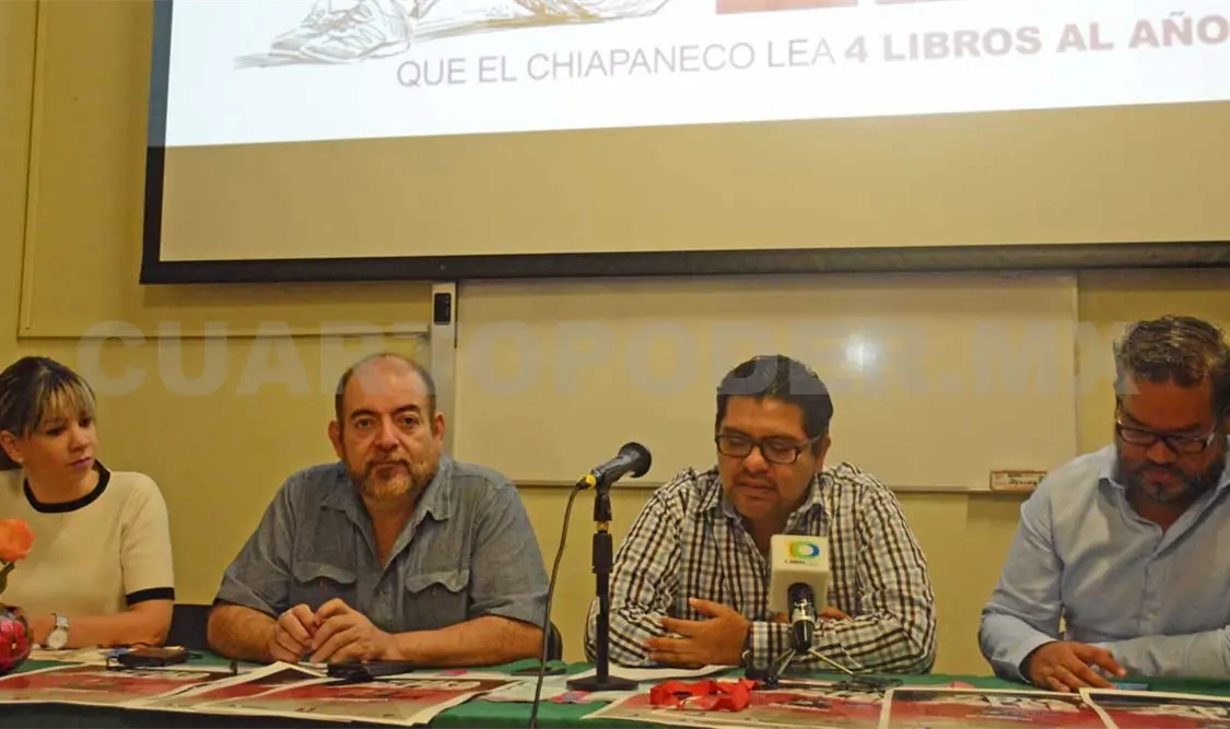 Fotografía de la presentación de la campaña Chiapas Lee